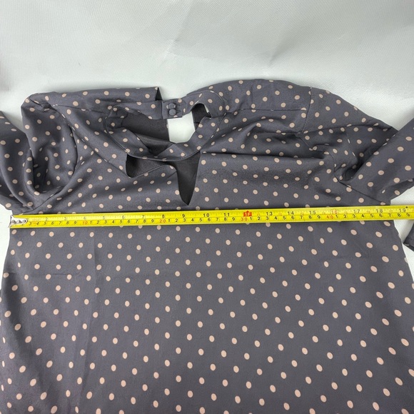 J.O.A. Los Angeles Polka Dot Mauve Long and dramatic sleeves Sz Small - Picture 8 of 11